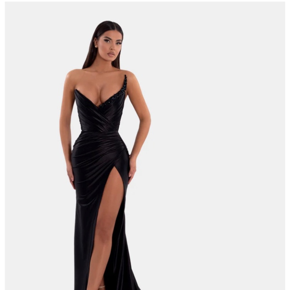 Albina Dyla Black Formal Dress